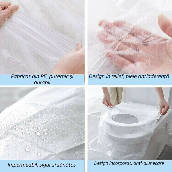 SeatGuard™ | Huse personalizate și igienice pentru toalete publice (25+25 GRATUIT)